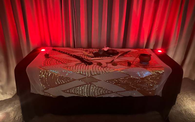 Table in Red is for Sensory Journey